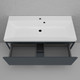 Миниатюра изображения товара Тумба под умывальник Symbolite Манхэттен 100 Plus 2 ящика (графит)