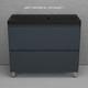 Миниатюра изображения товара Тумба под умывальник Symbolite Манхэттен 100 Plus 2 ящика (графит)