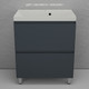Миниатюра изображения товара Тумба под умывальник Symbolite Манхэттен 60 Plus 2 ящика (графит)