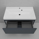 Миниатюра изображения товара Тумба под умывальник Symbolite Манхэттен 80 Plus 2 ящика (графит)