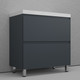 Миниатюра изображения товара Тумба под умывальник Symbolite Манхэттен 80 Plus 2 ящика (графит)
