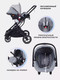 Миниатюра изображения товара Детская универсальная коляска MOWbaby Jasper 3 в 1 / MB022 (Grey)