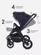 Миниатюра изображения товара Детская универсальная коляска MOWbaby Zoom Light 2 в 1 / RA086 (Black)