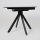 Миниатюра изображения товара Обеденный стол LEPREMO AV 1107 HPL+МДФ раздвижной 1000-1350x750  (черный тунис/черный)