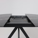 Миниатюра изображения товара Обеденный стол LEPREMO AV 1107 HPL+МДФ раздвижной 1000-1350x750  (черный тунис/черный)