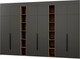 Миниатюра изображения товара Шкаф Рэйгрупп Рэй S262-В18-4-WKW В18-4 (дуб веллингтон/кобальт)