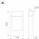 Миниатюра изображения товара Светильник уличный Arlight LGD-PATH-FRAME-ROTARY-H650-6W Warm3000 GR / 029436(1)