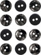 Миниатюра изображения товара Набор пуговиц Sentex P-A2027 11.5/2 (12шт, антрацит)