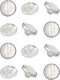Миниатюра изображения товара Набор пуговиц Sentex PN-31-11.5 (12шт, белый/серебро)