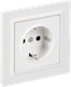 Миниатюра изображения товара Розетка IEK Brite BR-R14-16-K91-F (арктический белый)