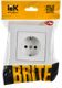 Миниатюра изображения товара Розетка IEK Brite BR-R14-16-K91-F (арктический белый)