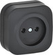 Миниатюра изображения товара Розетка IEK Glory ERH10-K02M-10 (черный матовый)