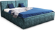 Миниатюра изображения товара Полуторная кровать Мебельград Чикаго 180x200 с ортопедическим основанием (аликанте изумруд)