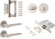 Миниатюра изображения товара Комплект дверной фурнитуры Code Deco Slim H-40137-A-NISM с фиксатором (никель супер матовый)