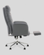 Миниатюра изображения товара Кресло офисное TopChairs Solid с оттоманкой / DD-004-OT серый
