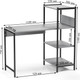 Миниатюра изображения товара Стол-стеллаж Soma Jack 110x50 (серый/черный)