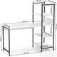 Миниатюра изображения товара Стол-стеллаж Soma Jack 135x55 (белый/черный)