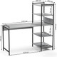 Миниатюра изображения товара Стол-стеллаж Soma Jack 135x55 (серый/черный)