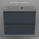 Миниатюра изображения товара Тумба под умывальник Symbolite Манхэттен 70 Plus 2 ящика (подвесная, графит)