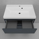 Миниатюра изображения товара Тумба под умывальник Symbolite Манхэттен 70 Plus 2 ящика (подвесная, графит)