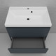 Миниатюра изображения товара Тумба под умывальник Symbolite Манхэттен 70 Plus 2 ящика (подвесная, графит)