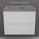 Миниатюра изображения товара Тумба под умывальник Symbolite Манхэттен 80 Plus 2 ящика (подвесная, белый матовый)