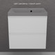 Миниатюра изображения товара Тумба под умывальник Symbolite Манхэттен 60 Plus 2 ящика (подвесная, белый матовый)