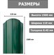 Миниатюра изображения товара Штакетник металлический Комплектпрофиль Европланка 110мм Глянцевый RAL 6005/6005 ПЭ 0.45x1500мм (1.5м, 10шт)