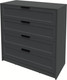 Миниатюра изображения товара Комод Интерлиния Концепт Тренд КТ-К100 (антрацит/пепел)
