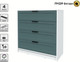Миниатюра изображения товара Комод Интерлиния Концепт Тренд КТ-К100 (белый платинум/верде)