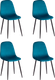 Миниатюра изображения товара Набор стульев Tetchair Breeze 4724 (4шт, темно-бирюзовый HLR62/черный)