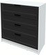 Миниатюра изображения товара Комод Интерлиния Концепт Тренд КТ-К100 (белый платинум/черный)