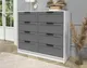 Миниатюра изображения товара Комод Интерлиния Концепт Тренд КТ-К117 (белый платинум/дуб серый)