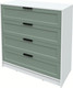 Миниатюра изображения товара Комод Интерлиния Концепт Тренд КТ-К100 (белый платинум/мята)