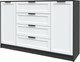 Миниатюра изображения товара Тумба Интерлиния Концепт Тренд КТ-Т160 (антрацит/белый)