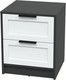 Миниатюра изображения товара Прикроватная тумба Интерлиния Концепт Тренд КТ-ТК1-57 (антрацит/белый)