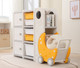 Миниатюра изображения товара Стеллаж игровой UNIX Kids Moon 8 3 полки + 5 ящиков / pptsmoon8yel