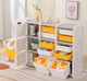 Миниатюра изображения товара Стеллаж игровой UNIX Kids Moon 13 3 полки + 10 ящиков / pptsmoon13yel