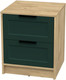 Миниатюра изображения товара Прикроватная тумба Интерлиния Концепт Тренд КТ-ТК1-57 (дуб золотой/изумруд)