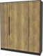 Миниатюра изображения товара Шкаф Интерлиния Концепт Тренд КТ-Ш4 (антрацит/дуб вотан)
