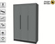 Миниатюра изображения товара Шкаф Интерлиния Концепт Тренд КТ-Ш3 (антрацит/серый)