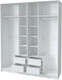 Миниатюра изображения товара Шкаф Интерлиния Концепт Тренд КТ-Ш4(з) (белый платинум/изумруд)