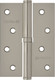Миниатюра изображения товара Петля дверная Нора-М 750-4 100x75x2.5 (левая, матовый никель)