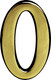 Миниатюра изображения товара Цифра дверная Нора-М 0 100мм самоклеющаяся / 19451 (золотистый, пластик)