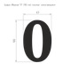 Миниатюра изображения товара Цифра дверная Нора-М 0 100мм самоклеющаяся / 19452 (хром, пластик)