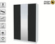 Миниатюра изображения товара Шкаф Интерлиния Концепт Тренд КТ-Ш3(з) (белый платинум/черный)