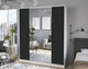 Миниатюра изображения товара Шкаф Интерлиния Концепт Тренд КТ-Ш4(з) (белый платинум/черный)