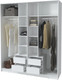 Миниатюра изображения товара Шкаф Интерлиния Концепт Тренд КТ-Ш4(з) (белый платинум/черный)