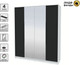 Миниатюра изображения товара Шкаф Интерлиния Концепт Тренд КТ-Ш4(з) (белый платинум/черный)