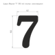 Миниатюра изображения товара Цифра дверная Нора-М 7 100мм самоклеющаяся / 19466 (хром, пластик)